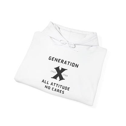 Gen X All Attitude No Cares Heavy Blend™ Hooded Sweatshirt