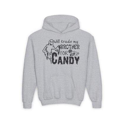 Will Trade My Brother For Candy Youth Heavy Blend Hoodie