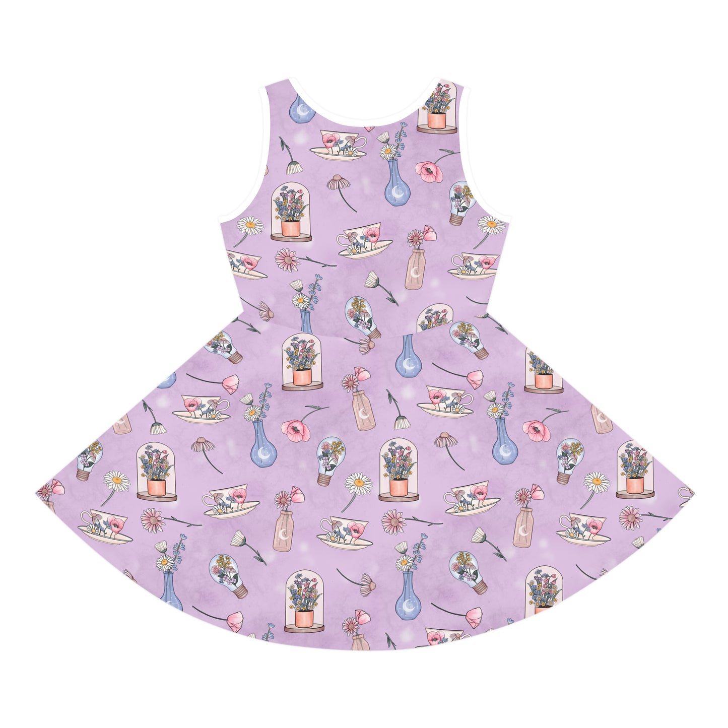 Purple Wildflowers Sleeveless Sundress