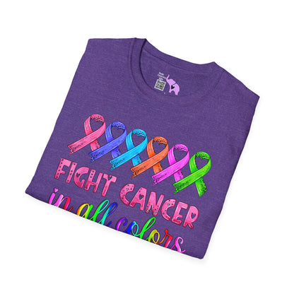 Fight Cancer in All Colors 4 Adult T-shirt