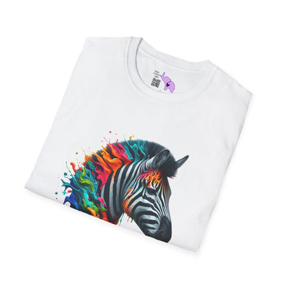 Colorful Zebra Adult T-shirt