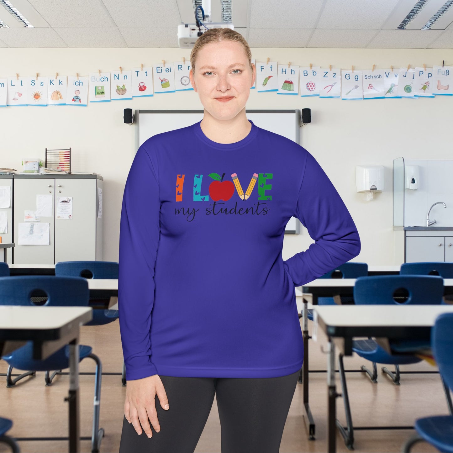 I Love My Students Adult Long Sleeve Tee