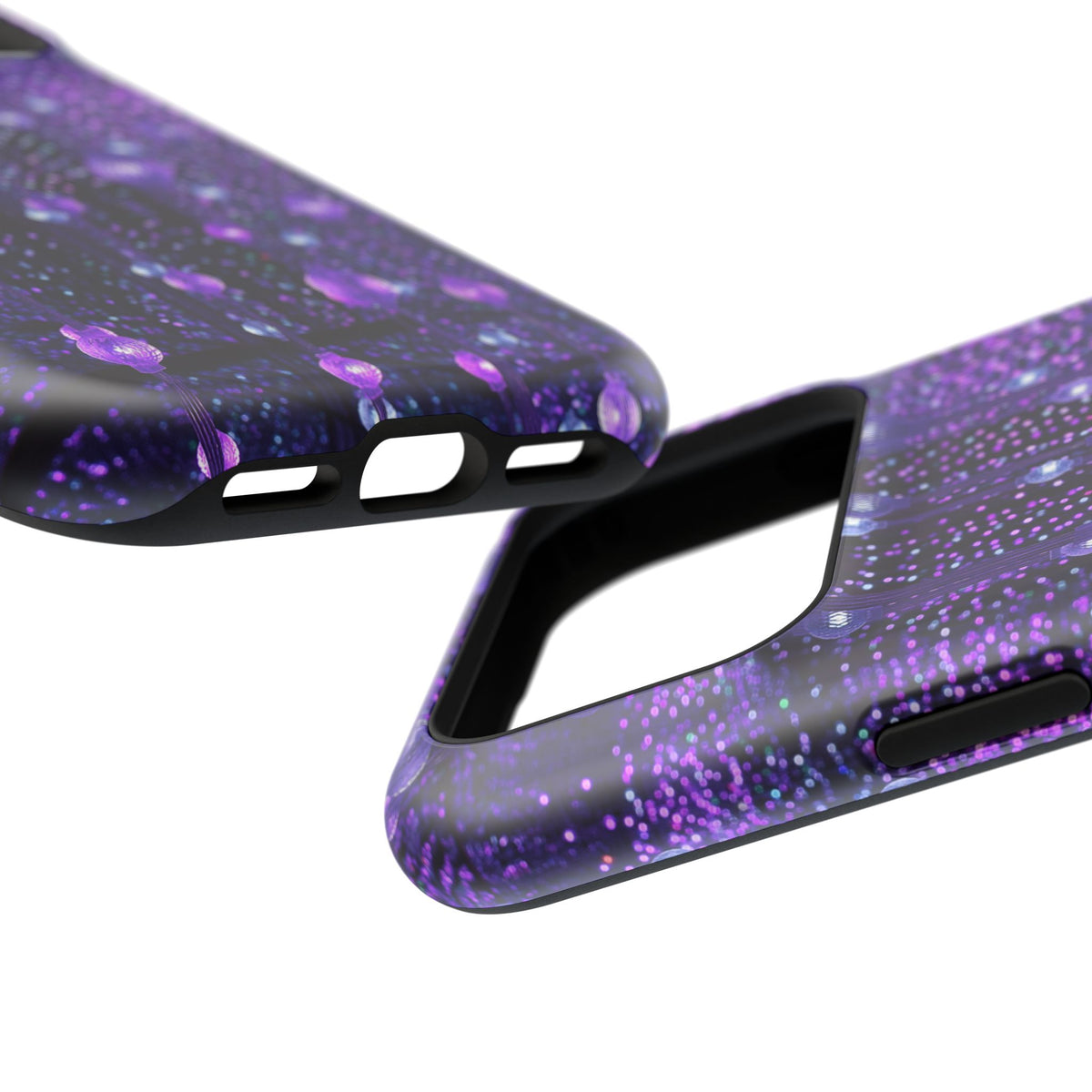 Purple Raindrops MagSafe® Compatible Tough Case for iPhone
