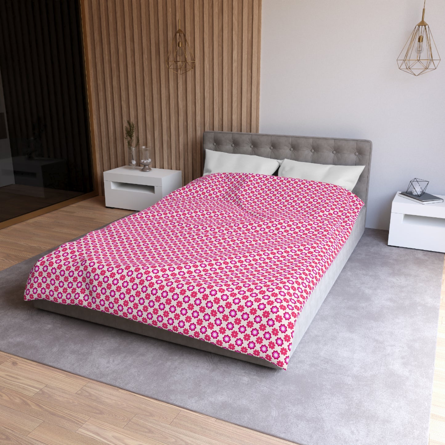 Rosy Star Garden Duvet Bedding Set