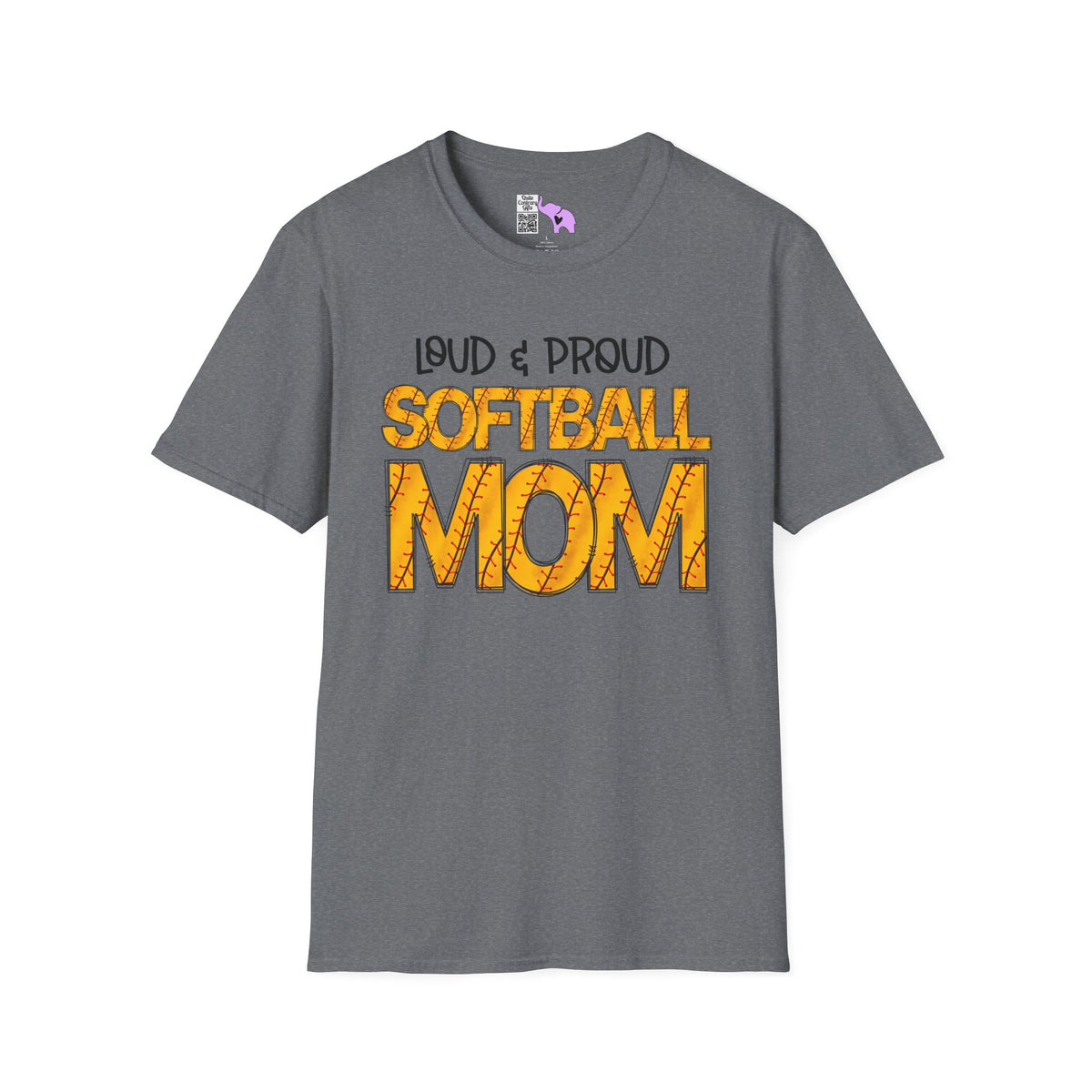 Loud & Proud Softball Mom Adult T-shirt
