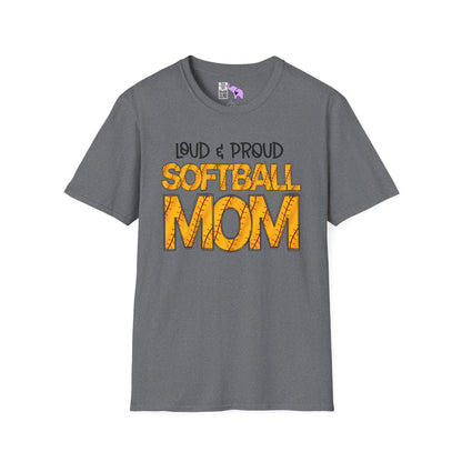 Loud & Proud Softball Mom Adult T-shirt