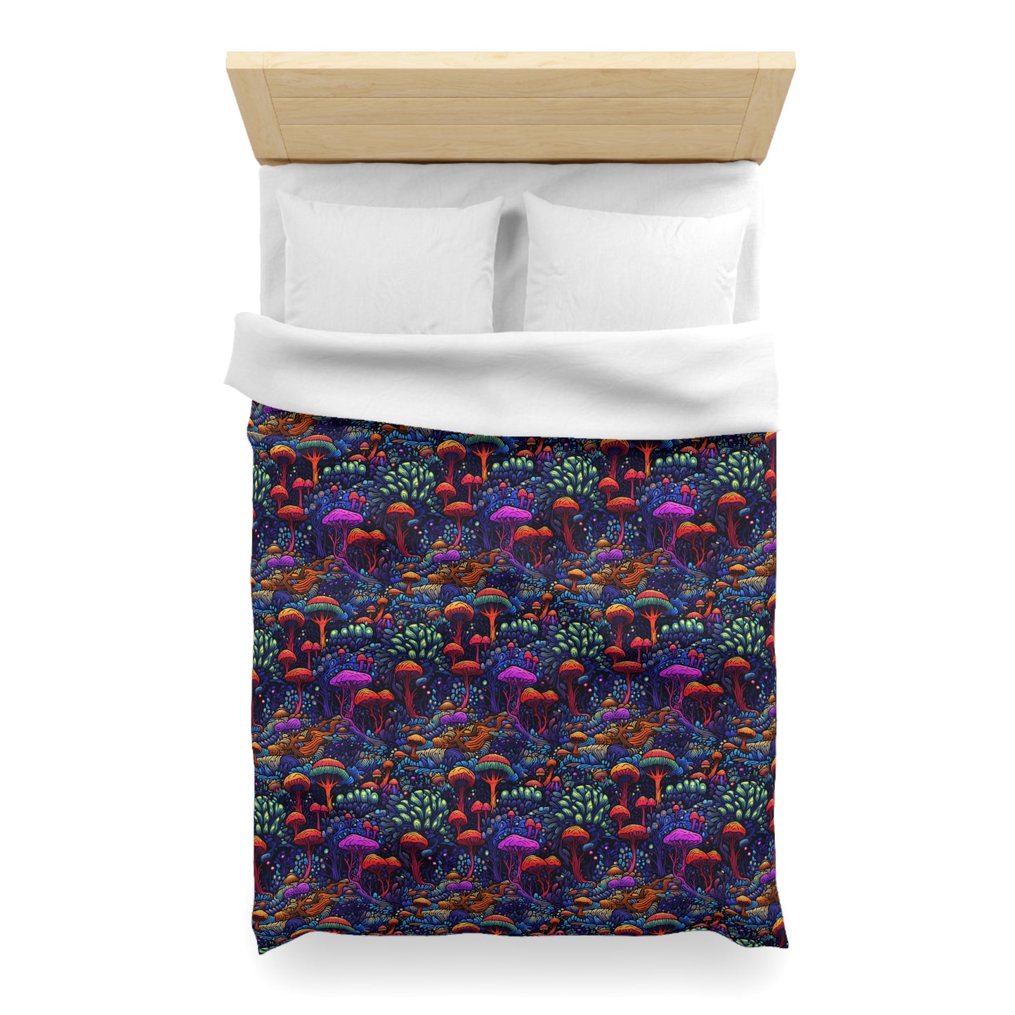 Trippy Mushrooms Microfiber Duvet Cover
