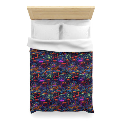 Trippy Mushrooms Microfiber Duvet Cover