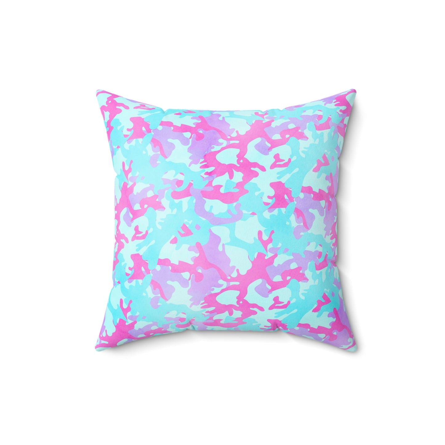 Cotton Candy Camo Throw Pillow