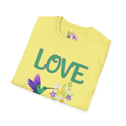 Love Yourself w/Hummingbird Adult T-shirt