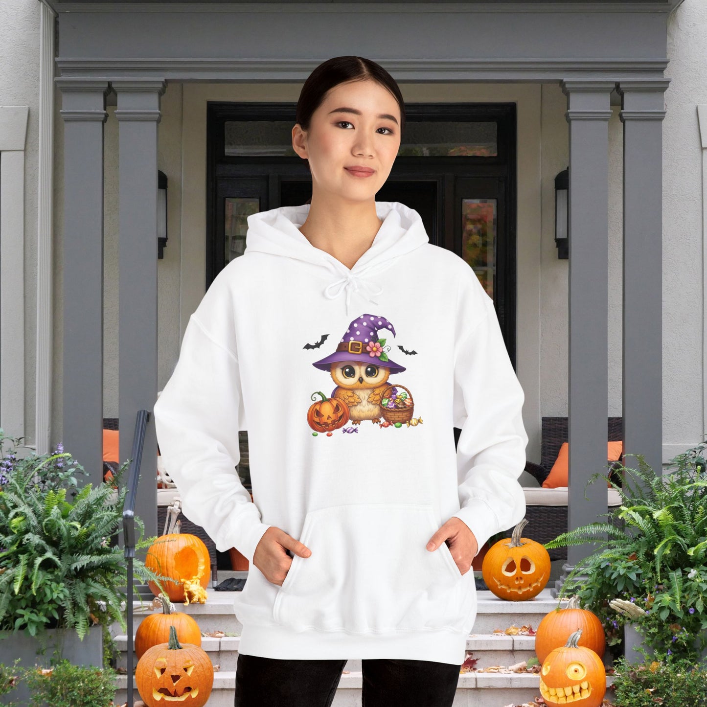 Witchy Owl Heavy Blend™ Hooded Sweatshirt