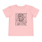 I Am Five Typography Toddler Tee