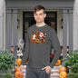 Happy Hallowthanksmas Shirt (Ghost/Turkey/Santa) Adult Long Sleeve Tee