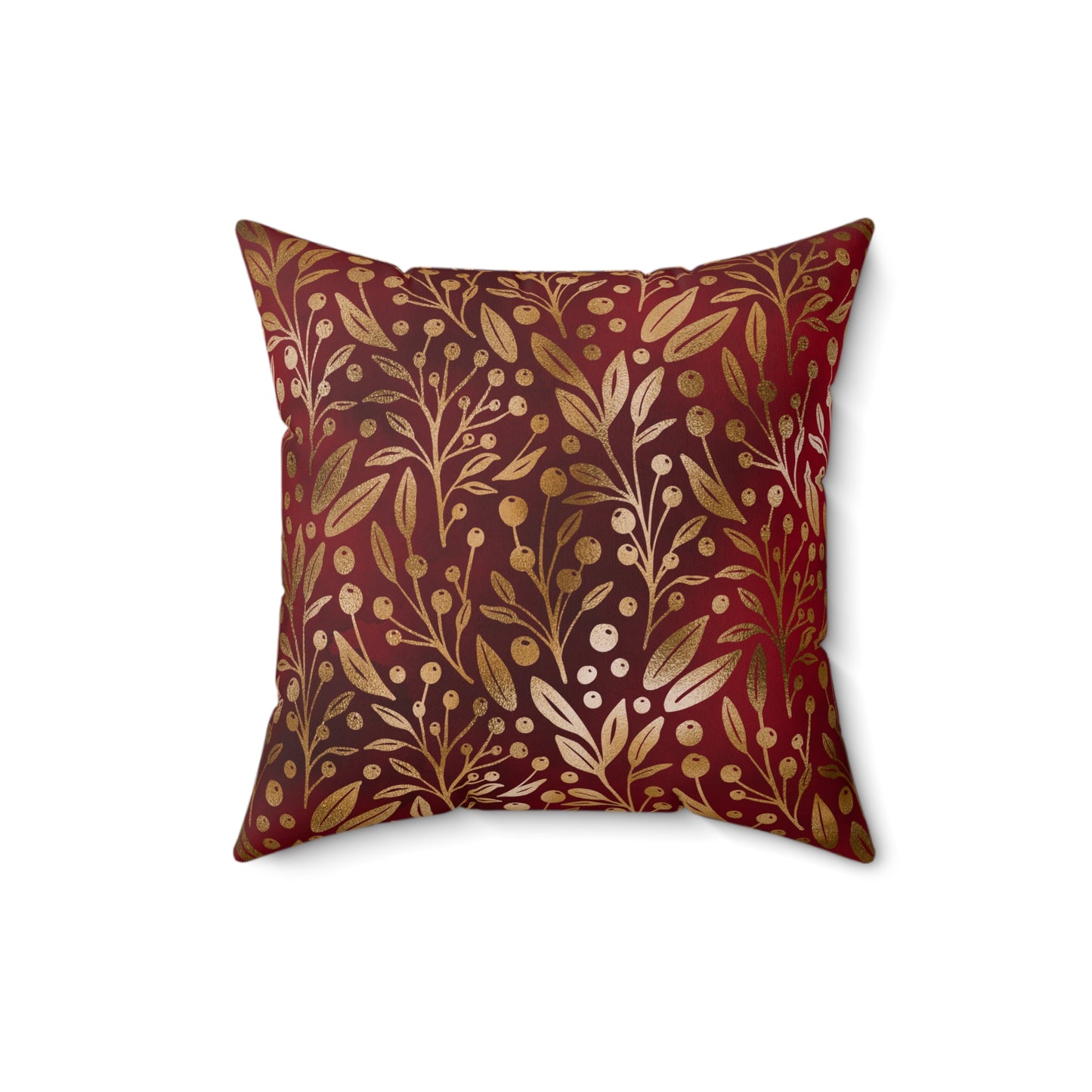 Royal Ember Blossoms Throw Pillow