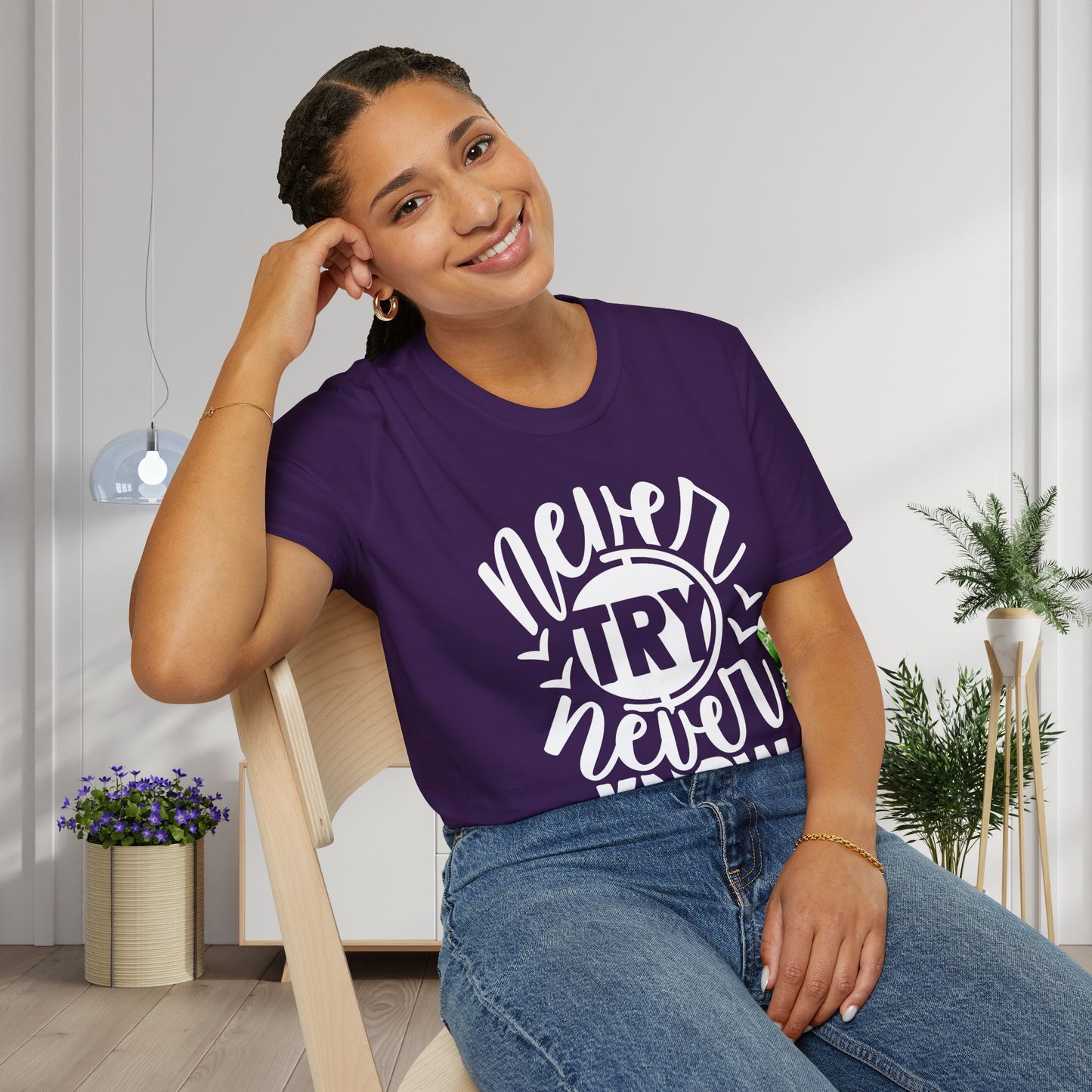 Never Try Never Know Adult T-shirt