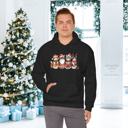 Santa Claus Cats Adult Heavy Blend™ Hooded Sweatshirt
