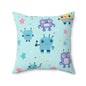Robo Galaxy Giggles Throw Pillow