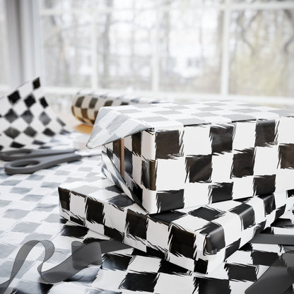 Distorted Check Wrapping Paper