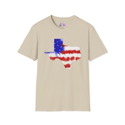 Texas American Tie Dye Flag Adult T-shirt