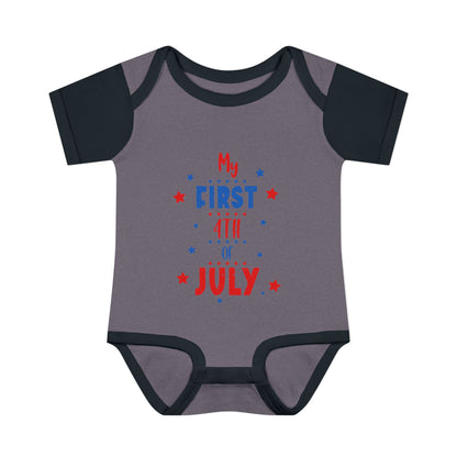 My First 4th of July Baby Rib Bodysuit