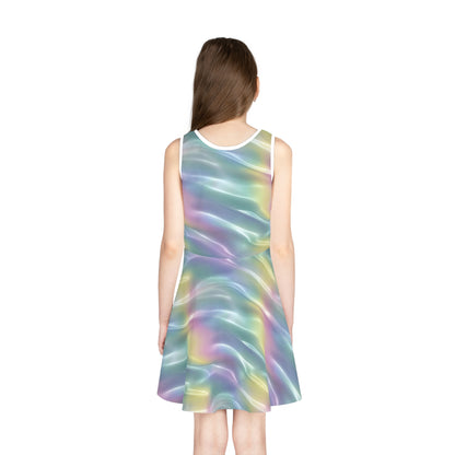 Pastel Mirage Girls' Sleeveless Sundress