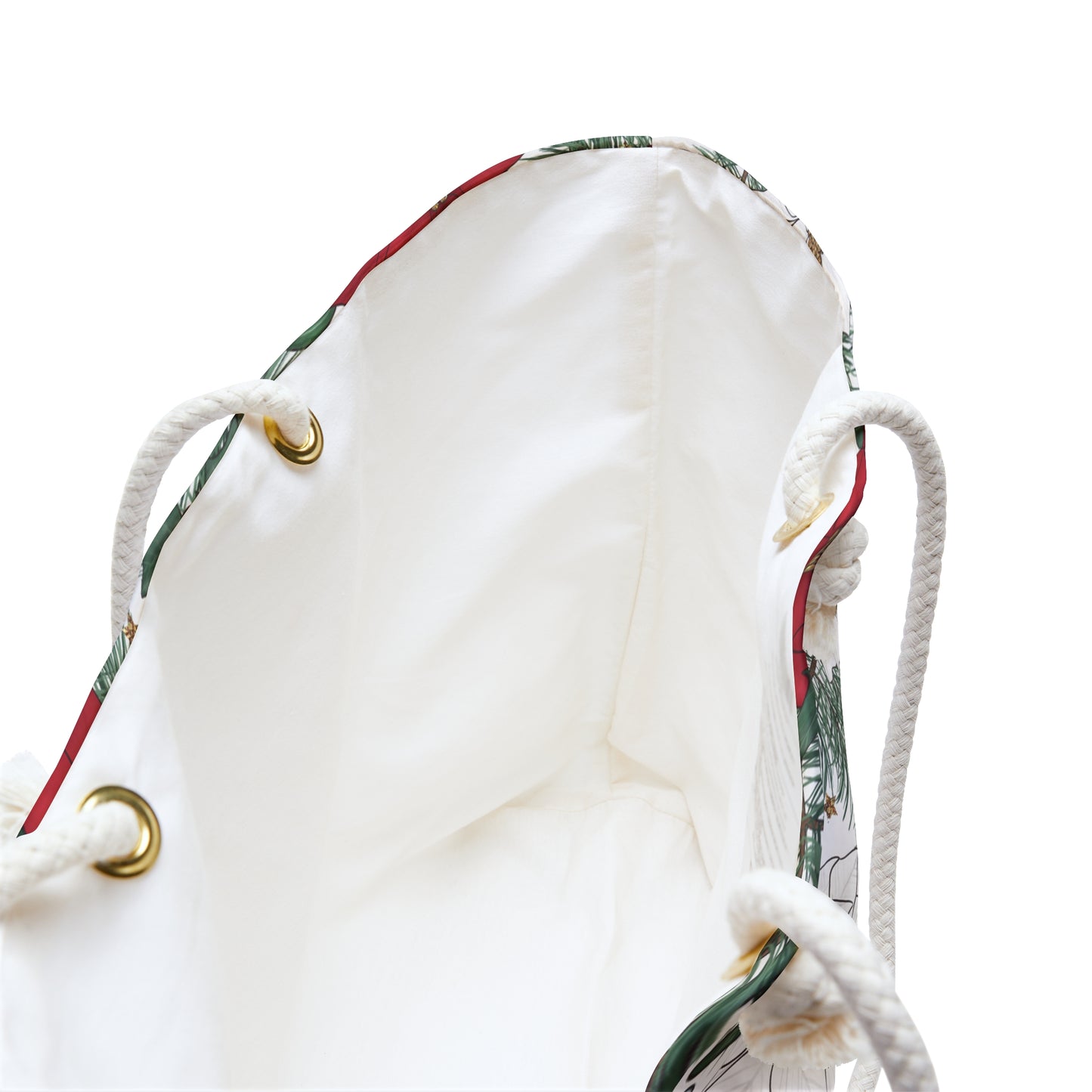 Winter Poinsettia Garden Weekender Bag
