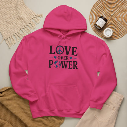 ""When the Power of Love Overcomes the Love of Power, the World Will Know Peace Heavy Blend™ Hooded Sweatshirt