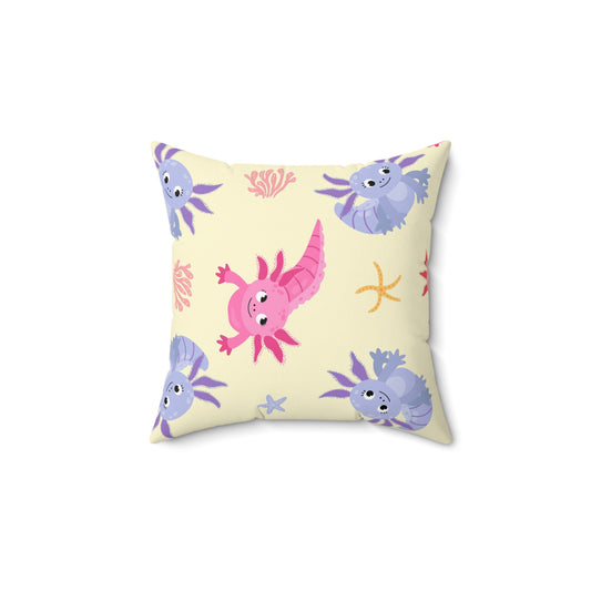 Happy Axos Throw Pillow