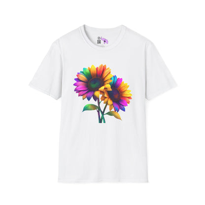 Colorburst Flowers Adult T-shirt