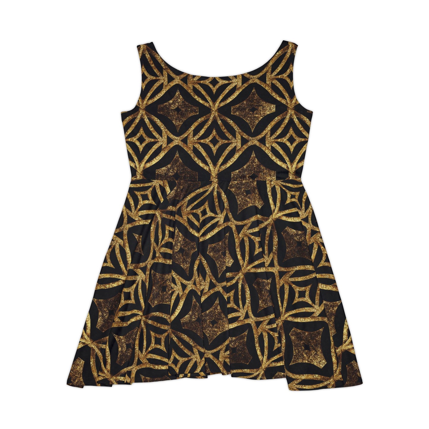 Golden Star Lattice Women's Skater Dress