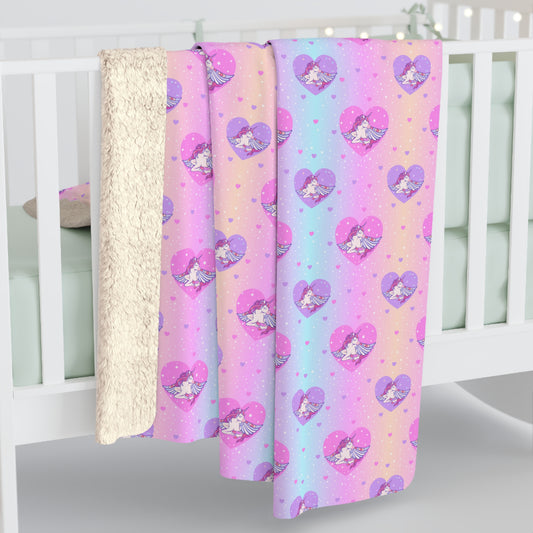 Pegasus Dreams Sherpa Fleece Blanket