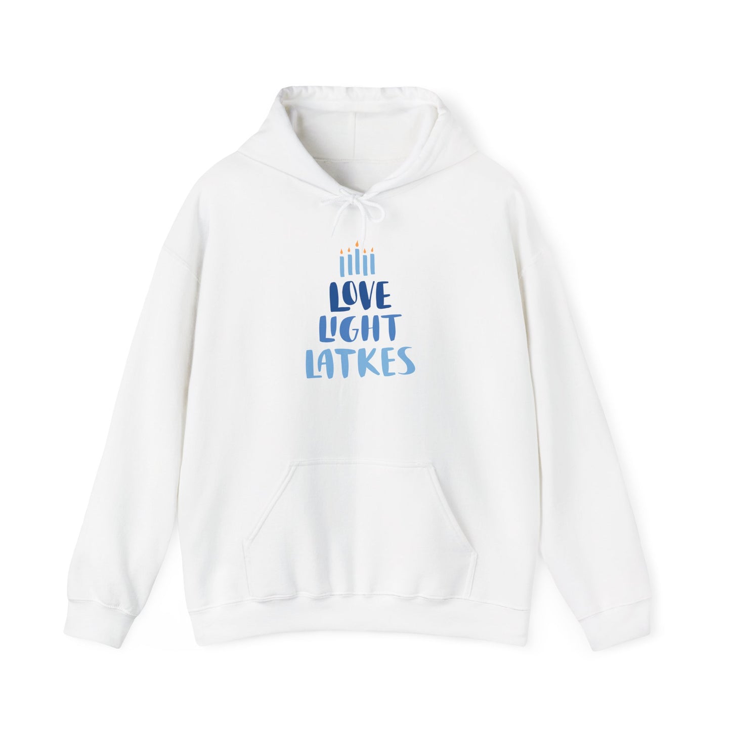 Hanukkah Love Light Latkes Adult Heavy Blend™ Hooded Sweatshirt