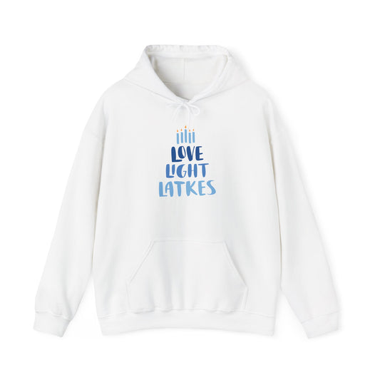 Hanukkah Love Light Latkes Adult Heavy Blend™ Hooded Sweatshirt