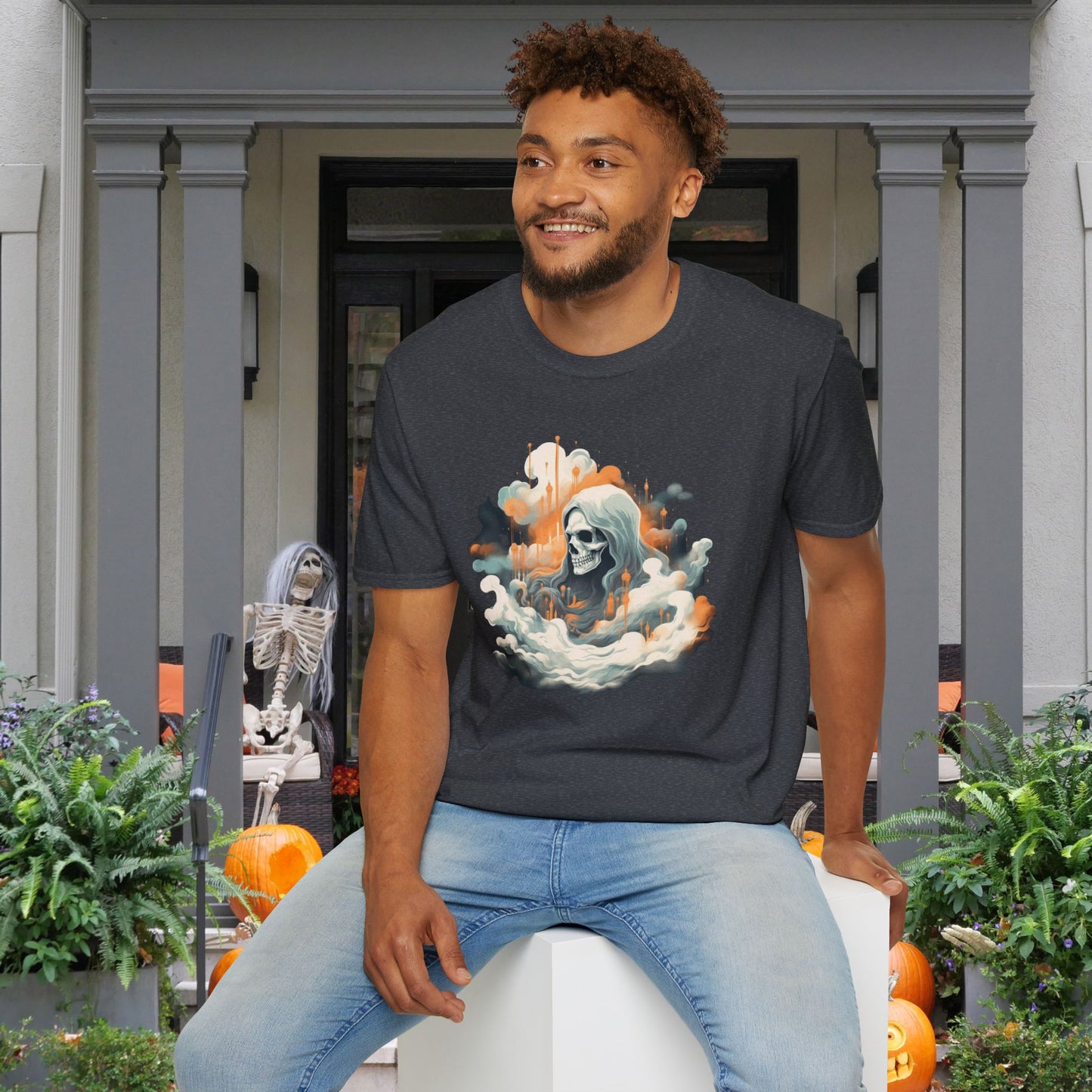 Creepy Ghost 11 Adult T-shirt