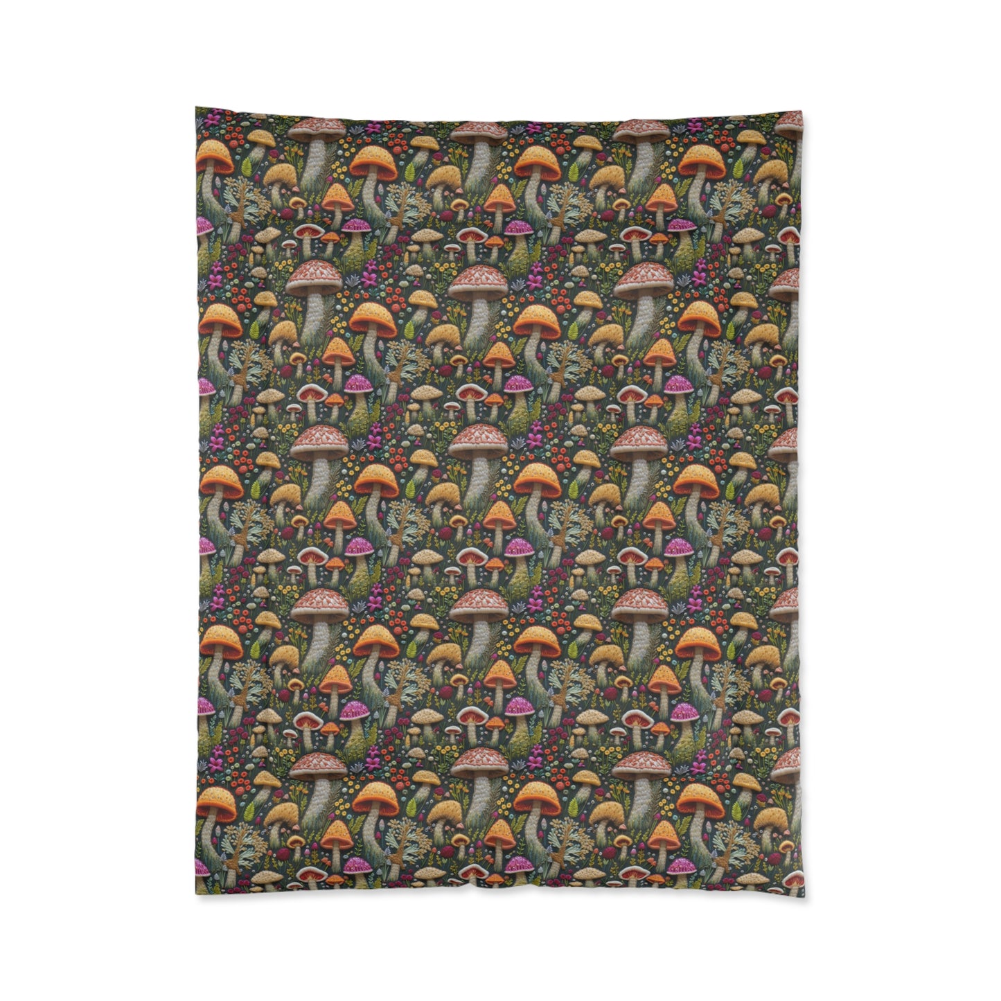 Whimsical Woodland Mushrooms Comforter