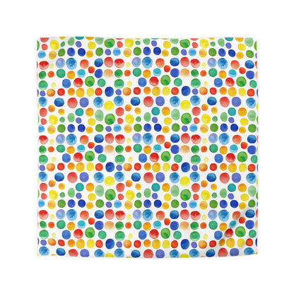 Colorful Polka Dots Microfiber Duvet Cover