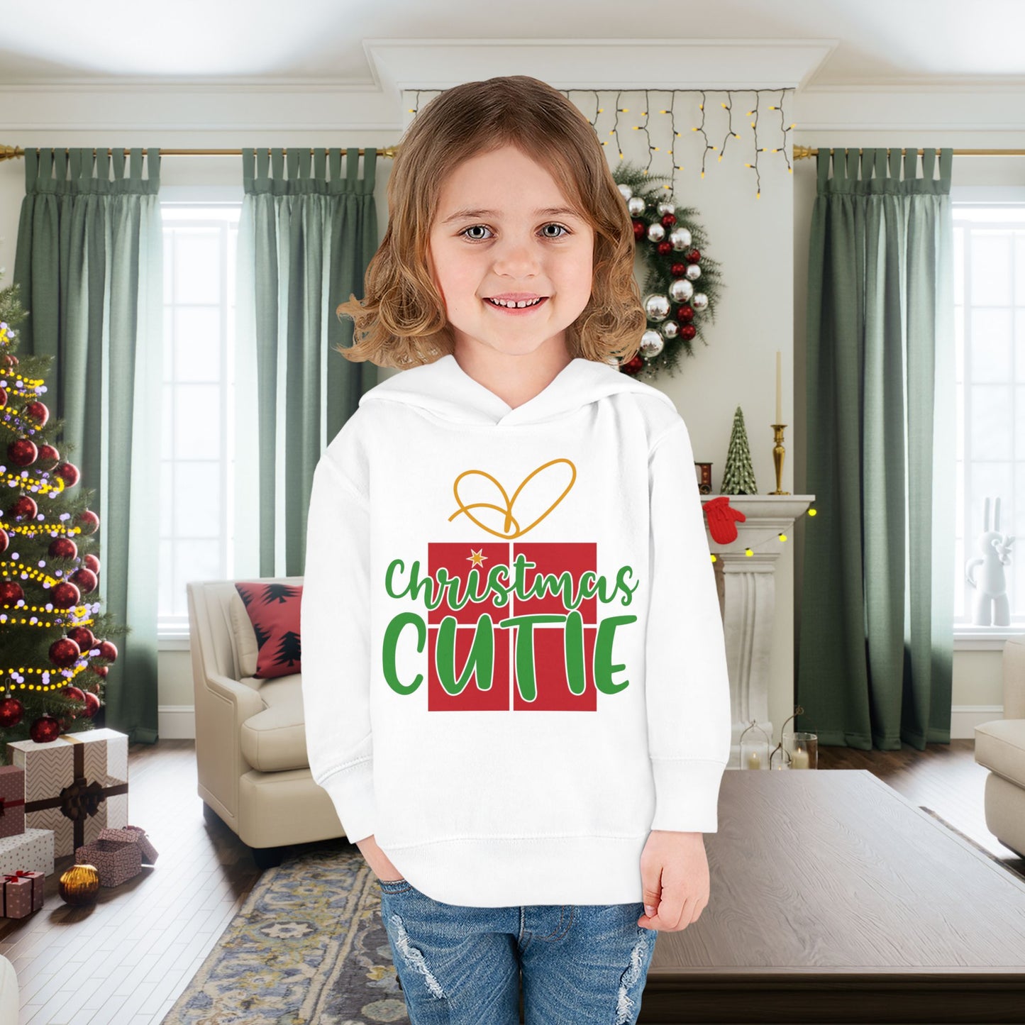 Christmas Cutie Toddler Pullover Fleece Hoodie