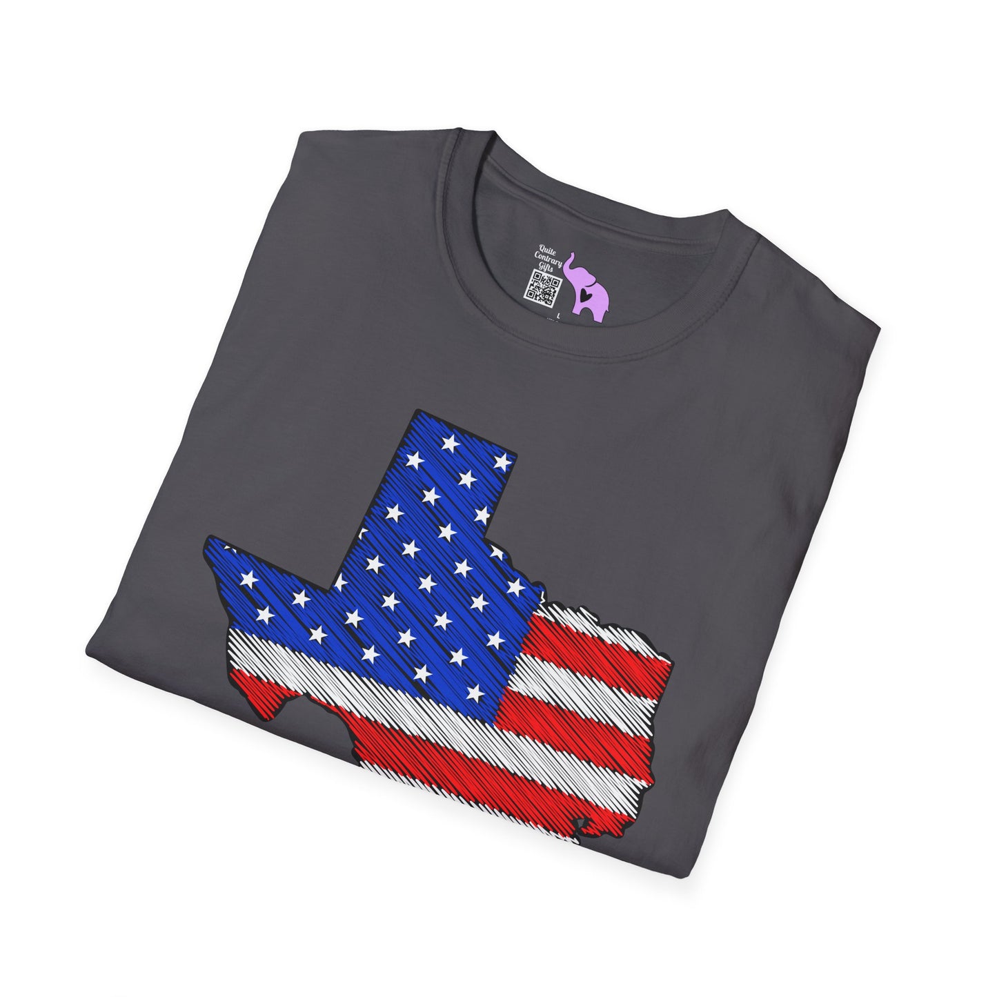 Texas American Flag 2 Adult T-shirt