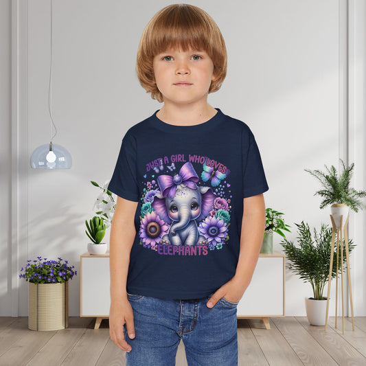 Just A Girl Who Loves Elephants Heavy Cotton™ Toddler T-shirt