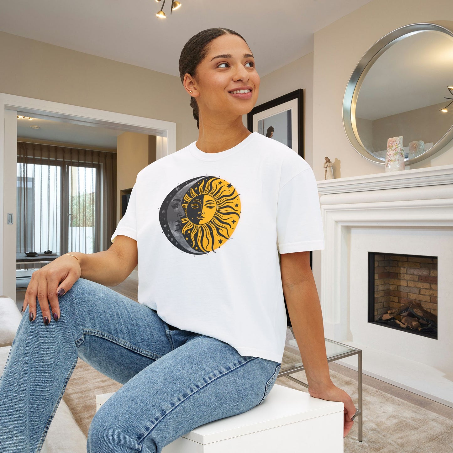 Sun Moon Stars Women's Boxy Tee
