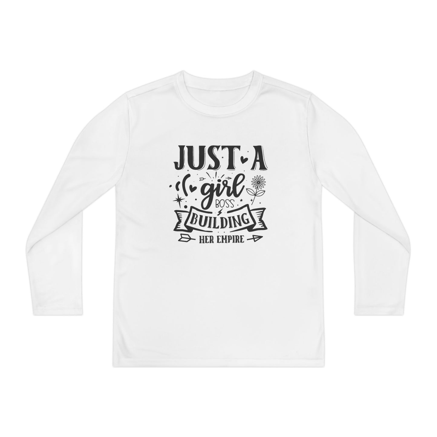 Just A Girl Boss Building Her Empire Youth Long Sleeve Tee