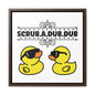 Scrub A Dub Dub w/Cool Ducks Canvas Wraps, Square Frame