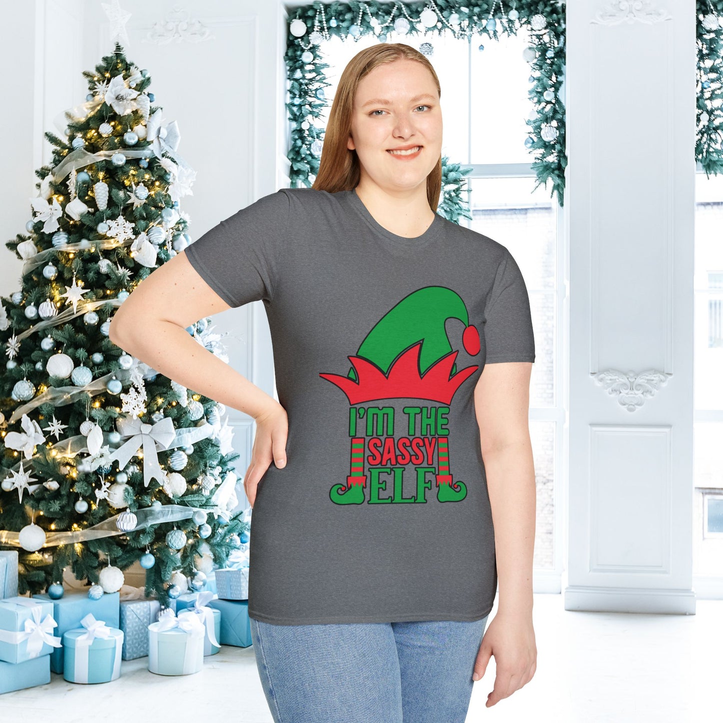 I'm The Sassy Elf Adult T-shirt (Custom Name Available!)