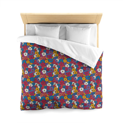 Vivid Bloom Microfiber Duvet Cover