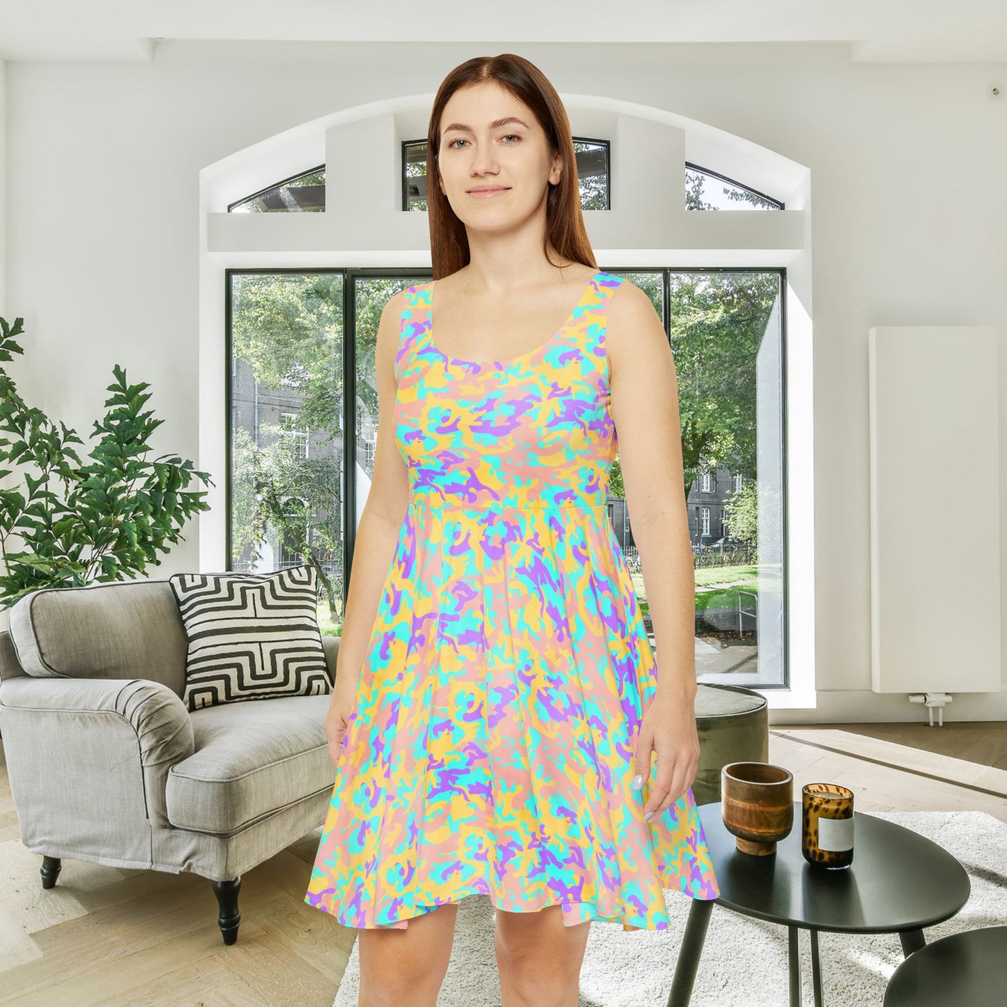 Dreamsicle Camo Women's Skater Dress