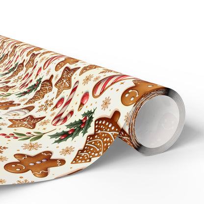 Peppermint & Gingerbread Dreams Wrapping Paper