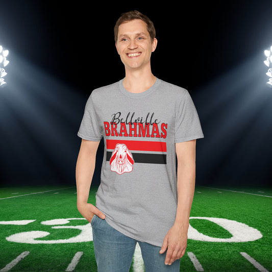 Ballville Brahmas w/Mascot & Stripes Adult T-shirt