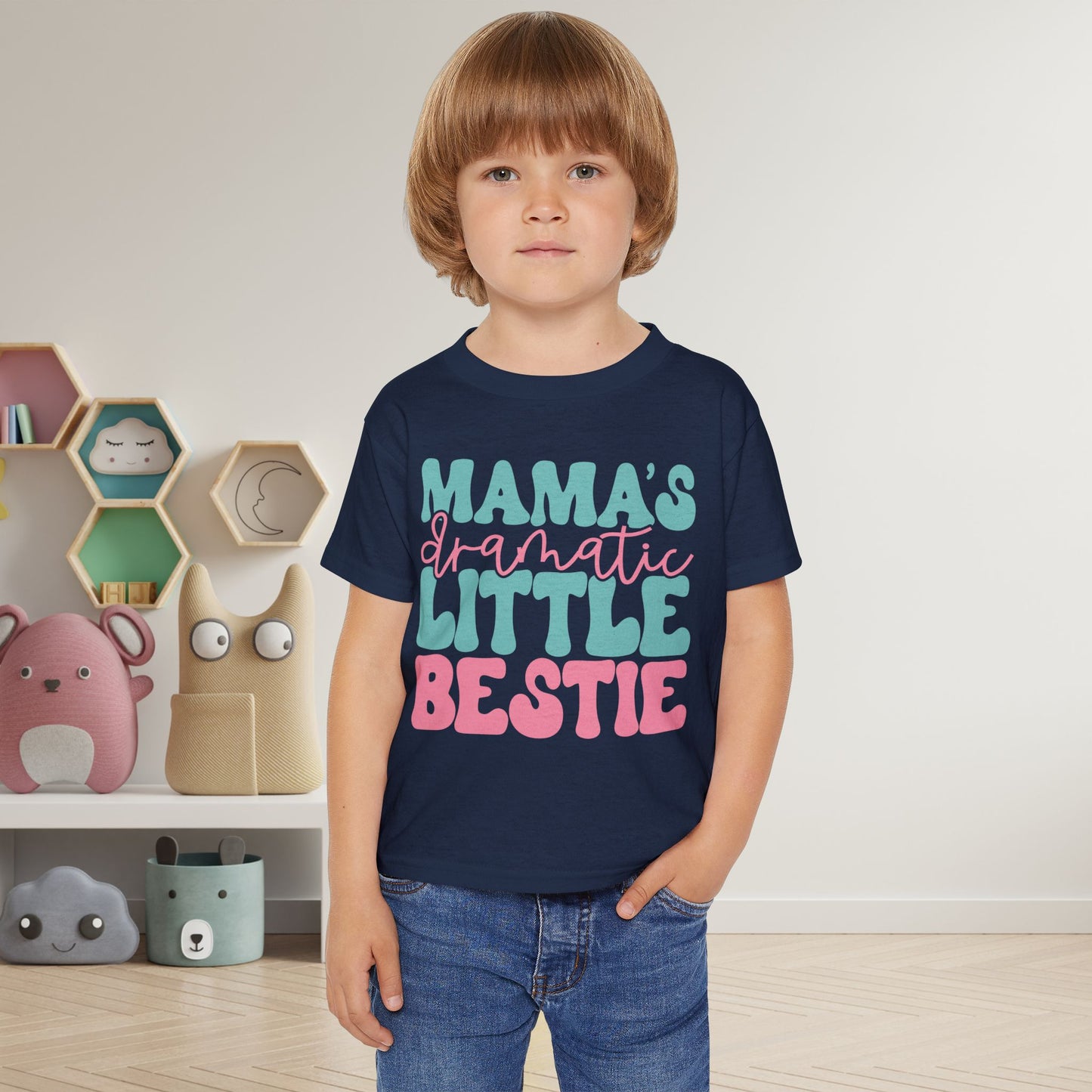 Mama's Dramatic Little Bestie Heavy Cotton™ Toddler T-shirt