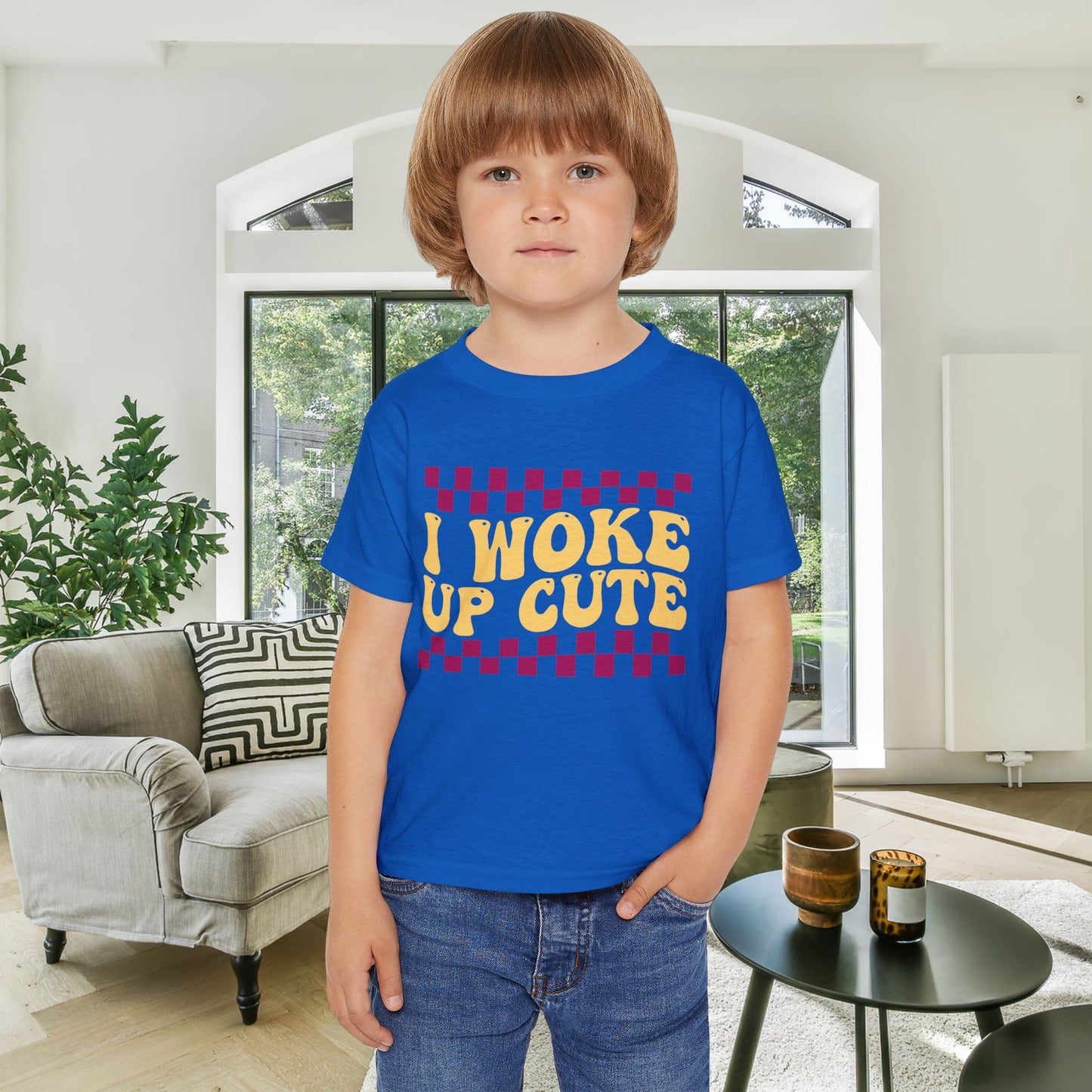 I Woke Up Cute Heavy Cotton™ Toddler T-shirt
