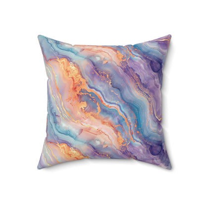 Dreamwave Marble Throw Pillow